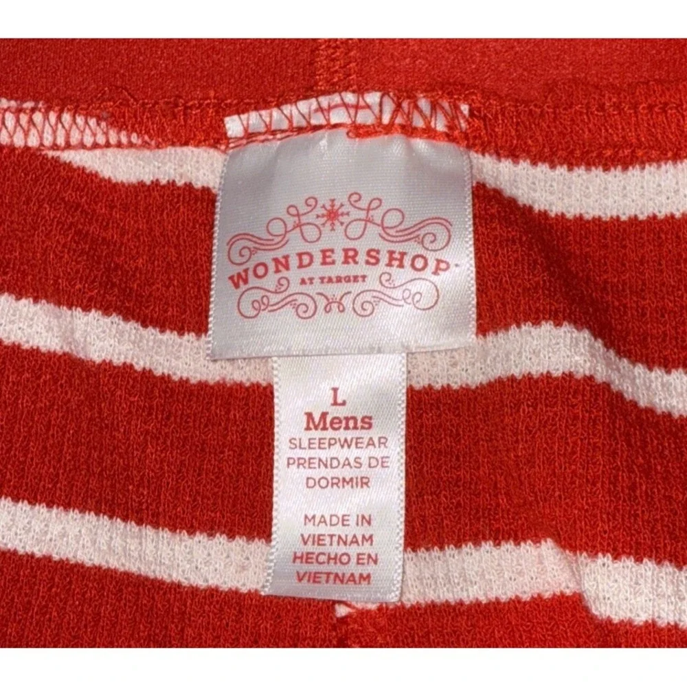 Target Wondershop Red/White Striped Pajama Pants Large Holiday Christmas Bottoms